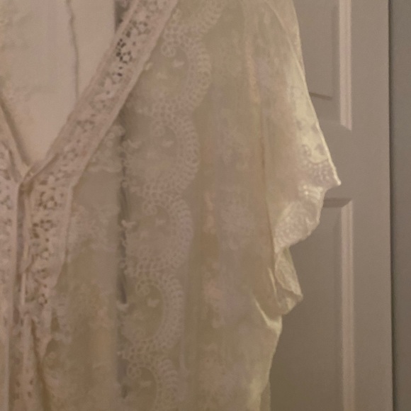 White see through lace dress large - Picture 4 of 5